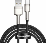 Baseus Cafule Braided USB 2.0 Cable USB-C male - USB-A male Μαύρο 2m CAKF000201
